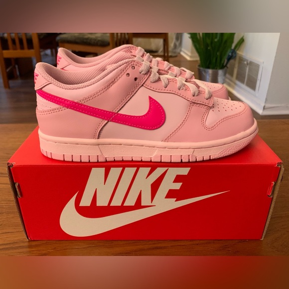 NEW Nike Dunk Low Triple Pink GS - Size 3.5Y / 5W - DH9765-600 Sneakers Shoes - Picture 11 of 13